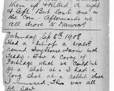 Shooting02 Extracts from 1908 shooting diary of William Shakespeare from Henley