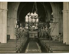 St Lawrence Interior Interior view of church before screen removed