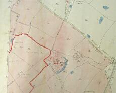 IMG_2175 Estate Maps from the Claverdon Leys and Pinley estates of EG Wheler-Galton in early 1900s. The maps have some interesting annotations