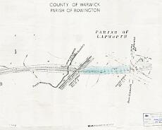 Giblin map 1977 Map of section of the Branch Line rail embankment in Lowsonford from when it was sold in 1977